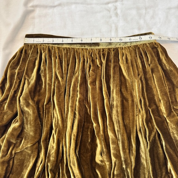 NEW Rebecca Taylor 4 Golden Velvet Mini Skirt ~ Bubble Hem Party Festive - Picture 5 of 8